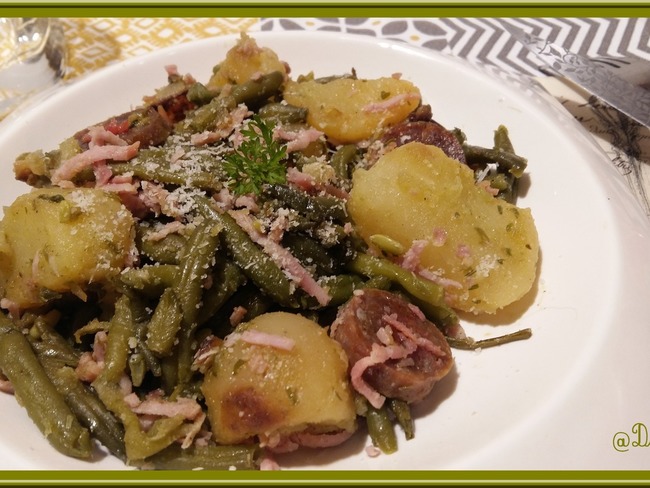 Poêlée de haricots verts et pommes de terre - Recette par Oh la gourmande