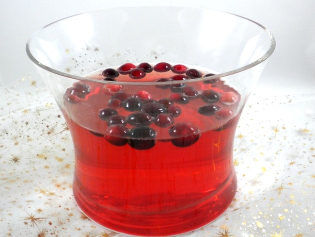 Soupe de champagne de noël aux cranberries pour l'apéritif - Recette