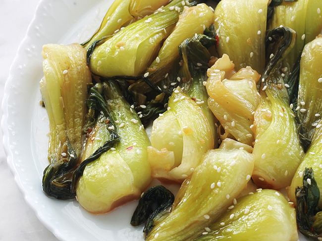 Mini Bok Mini Bok Choy sautés à l'asiatique - Recette par Cuisine Culinaire