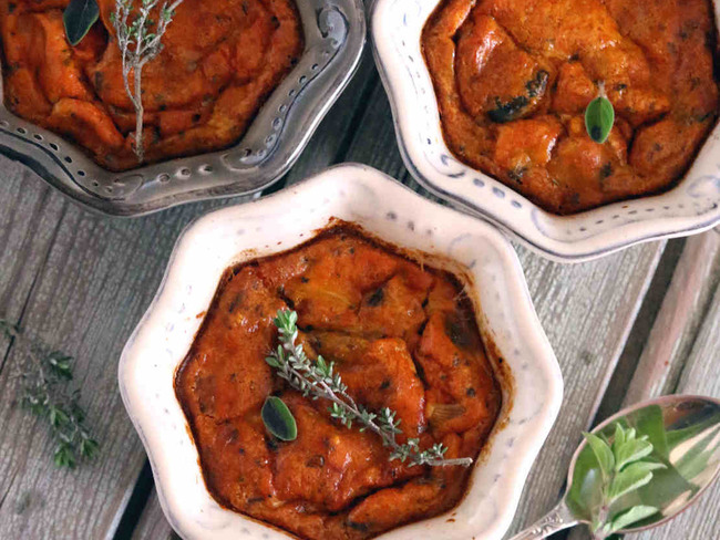 Flan d'aubergines et tomates à la provençale - Recette par Bistro de Jenna