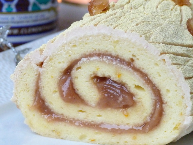 Bûche roulée à la crème de marrons - inspirée par Philippe Conticini ...