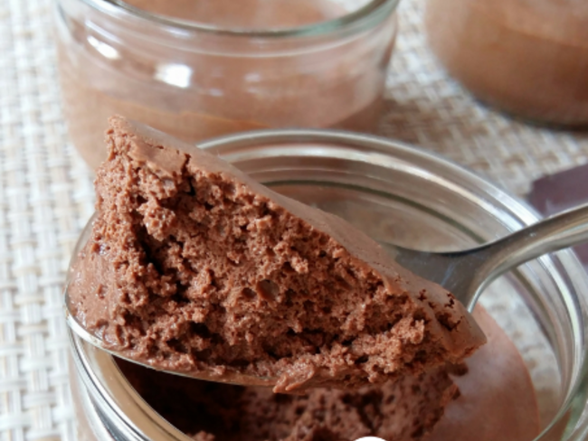 Mousse au chocolat sans œuf sans gluten, sans lait, sans lactose
