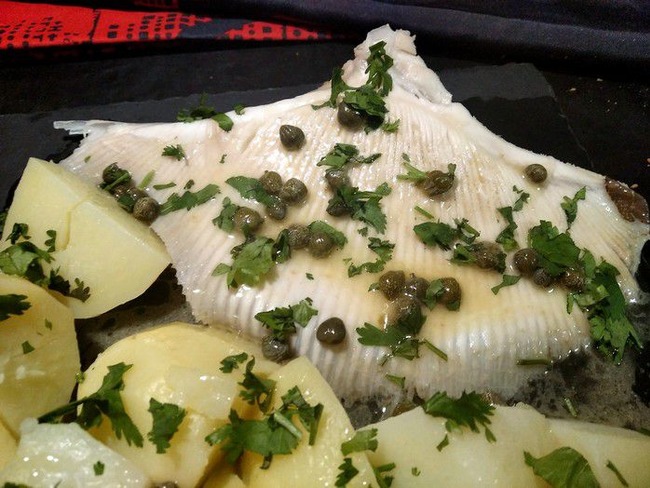 Aile de raie aux câpres et sa sauce au beurre - Recette par Chef Papounet